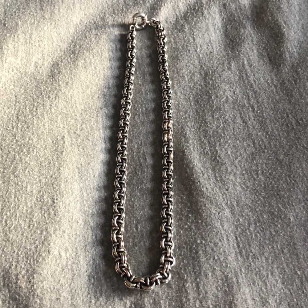 Sliver Chunky Chain Necklace